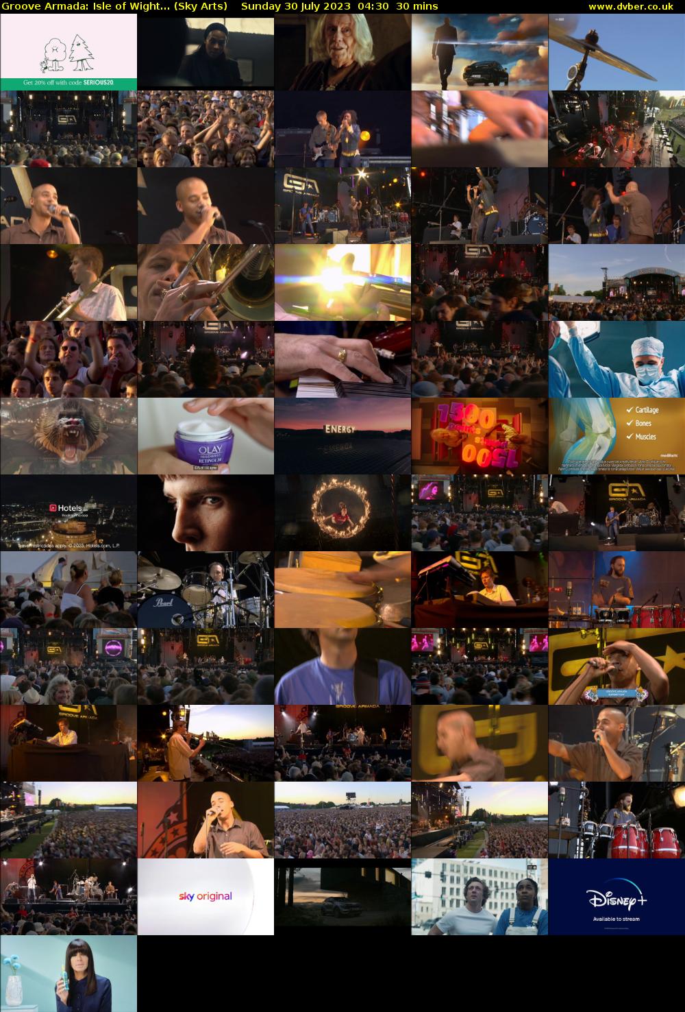 Groove Armada: Isle of Wight... (Sky Arts) Sunday 30 July 2023 04:30 - 05:00