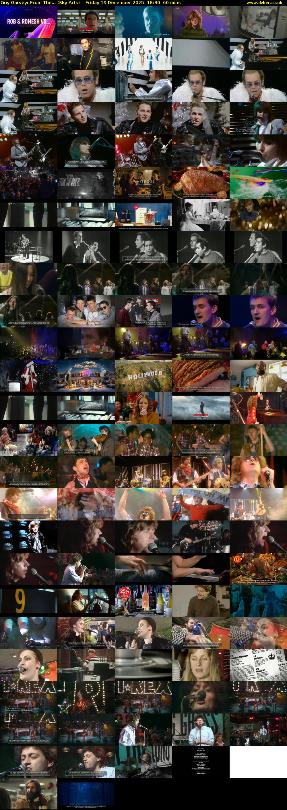 Guy Garvey: From The... (Sky Arts) Friday 19 December 2025 18:30 - 19:30