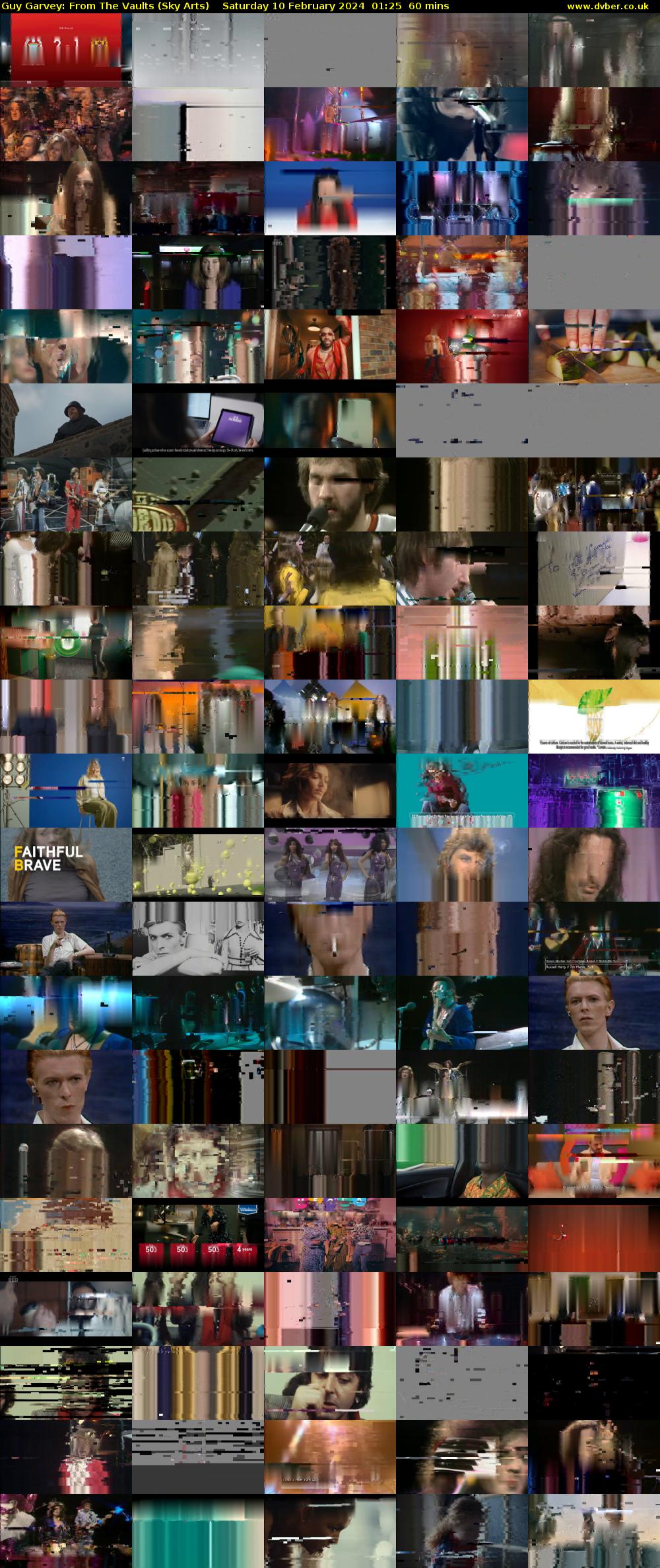 Guy Garvey: From The Vaults (Sky Arts) Saturday 10 February 2024 01:25 - 02:25