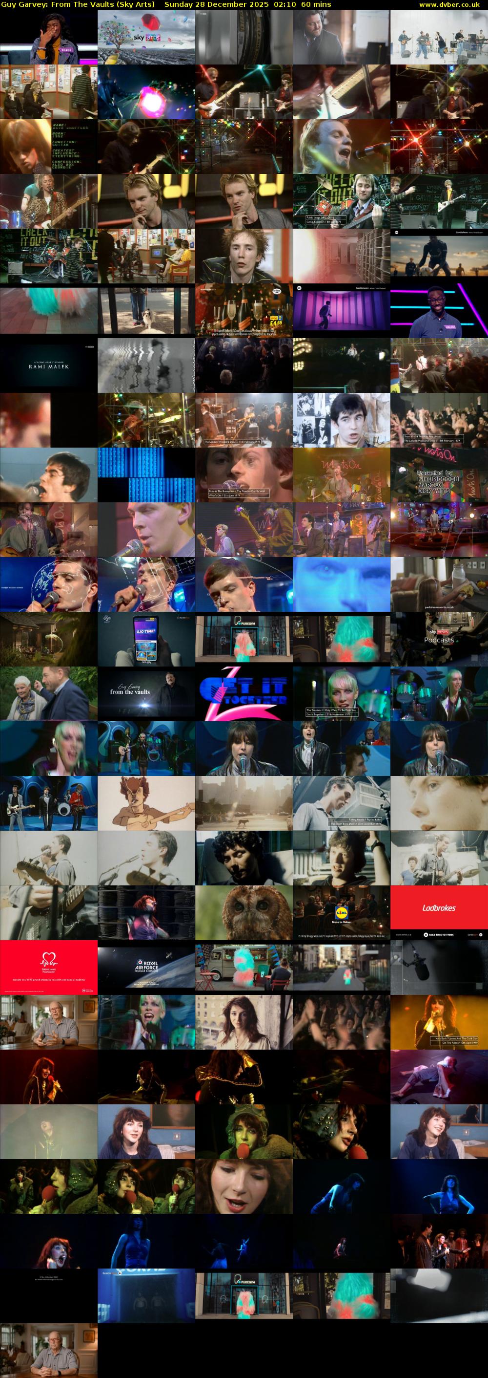 Guy Garvey: From The Vaults (Sky Arts) Sunday 28 December 2025 02:10 - 03:10