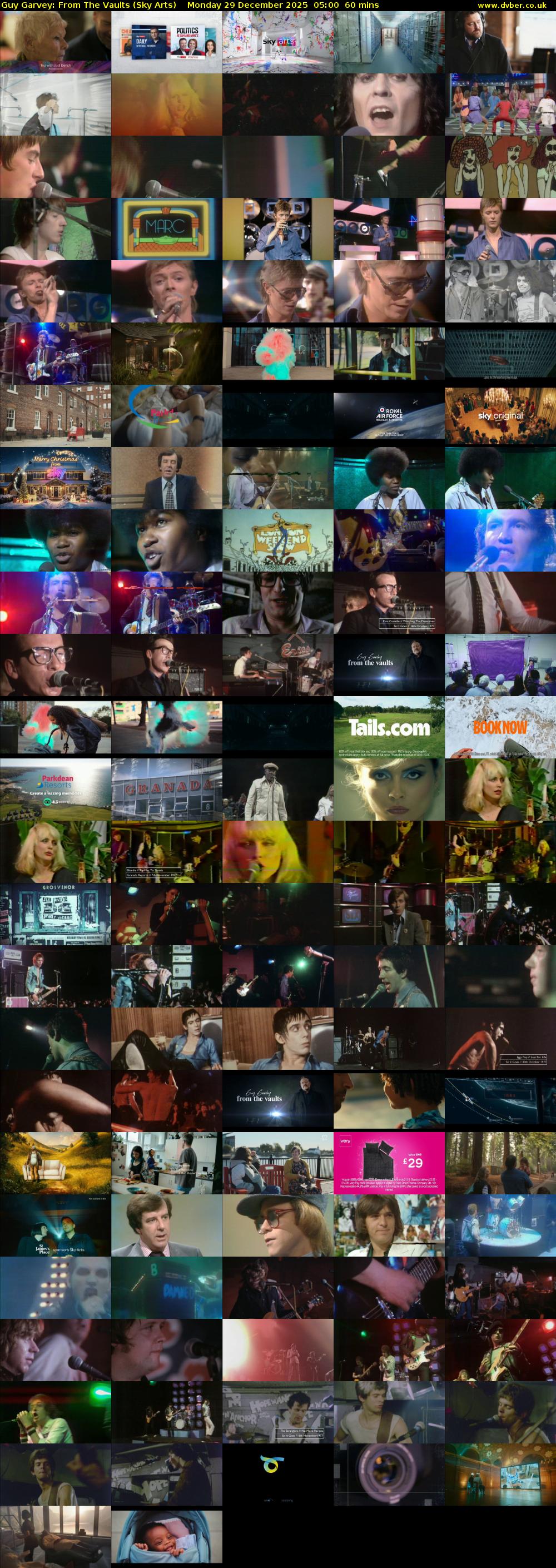 Guy Garvey: From The Vaults (Sky Arts) Monday 29 December 2025 05:00 - 06:00