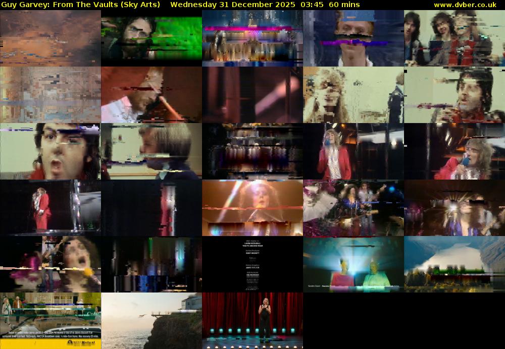 Guy Garvey: From The Vaults (Sky Arts) Wednesday 31 December 2025 03:45 - 04:45