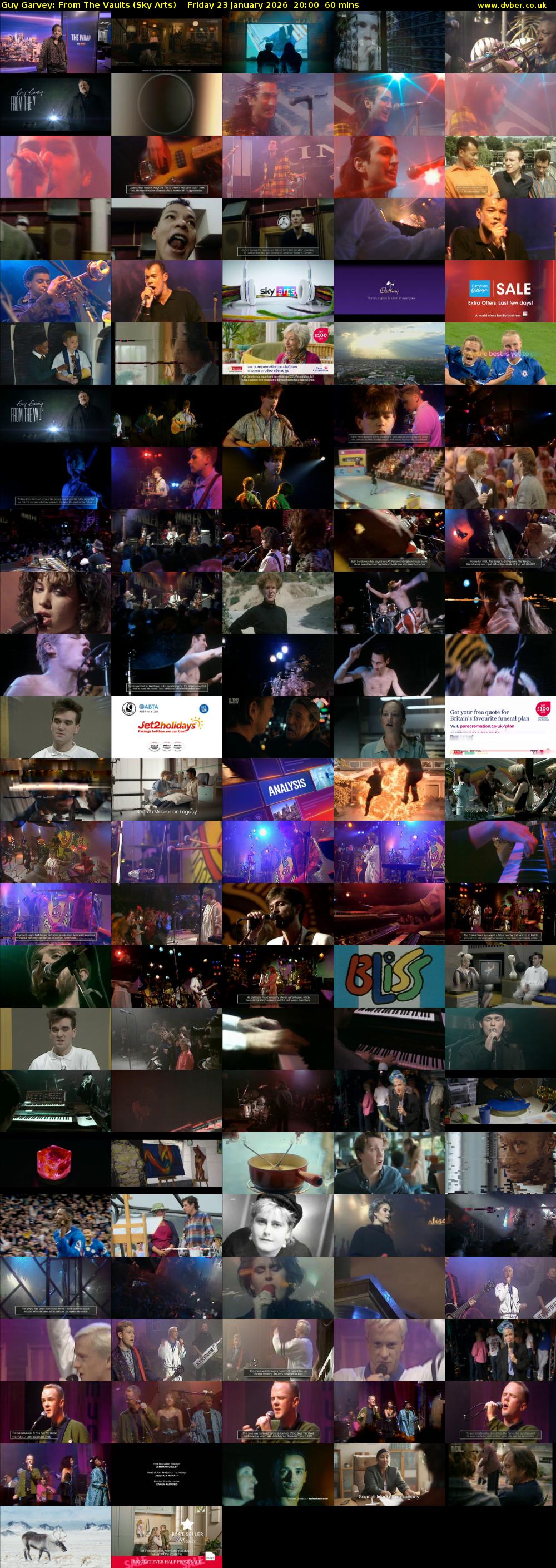 Guy Garvey: From The Vaults (Sky Arts) Friday 23 January 2026 20:00 - 21:00