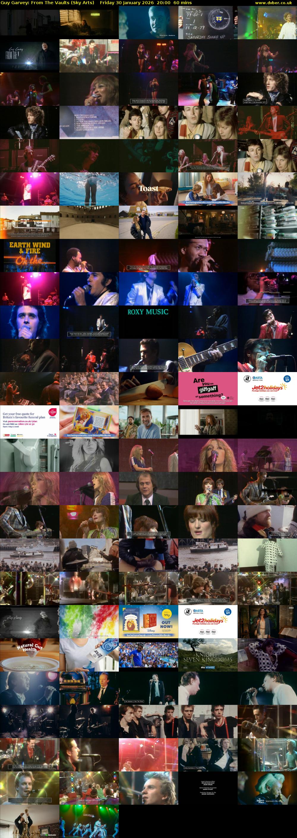 Guy Garvey: From The Vaults (Sky Arts) Friday 30 January 2026 20:00 - 21:00