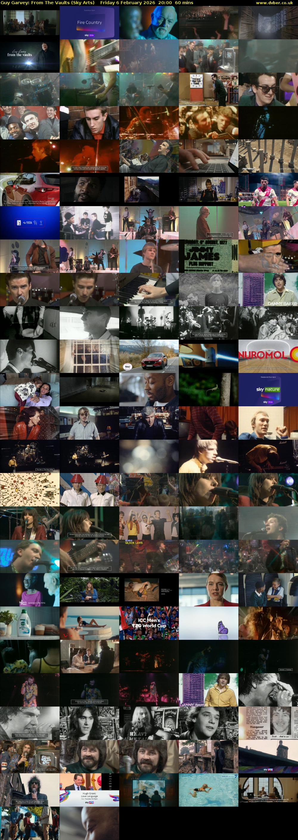 Guy Garvey: From The Vaults (Sky Arts) Friday 6 February 2026 20:00 - 21:00