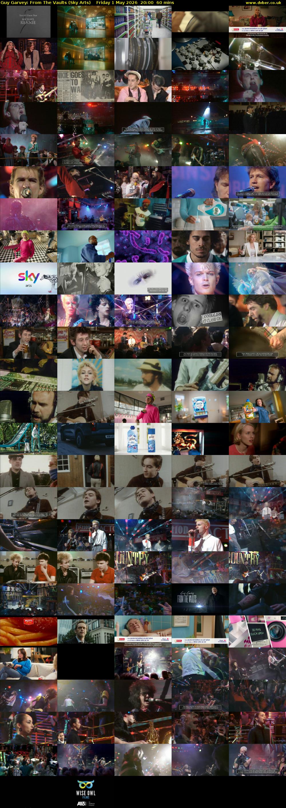 Guy Garvey: From The Vaults (Sky Arts) Friday 1 May 2026 20:00 - 21:00