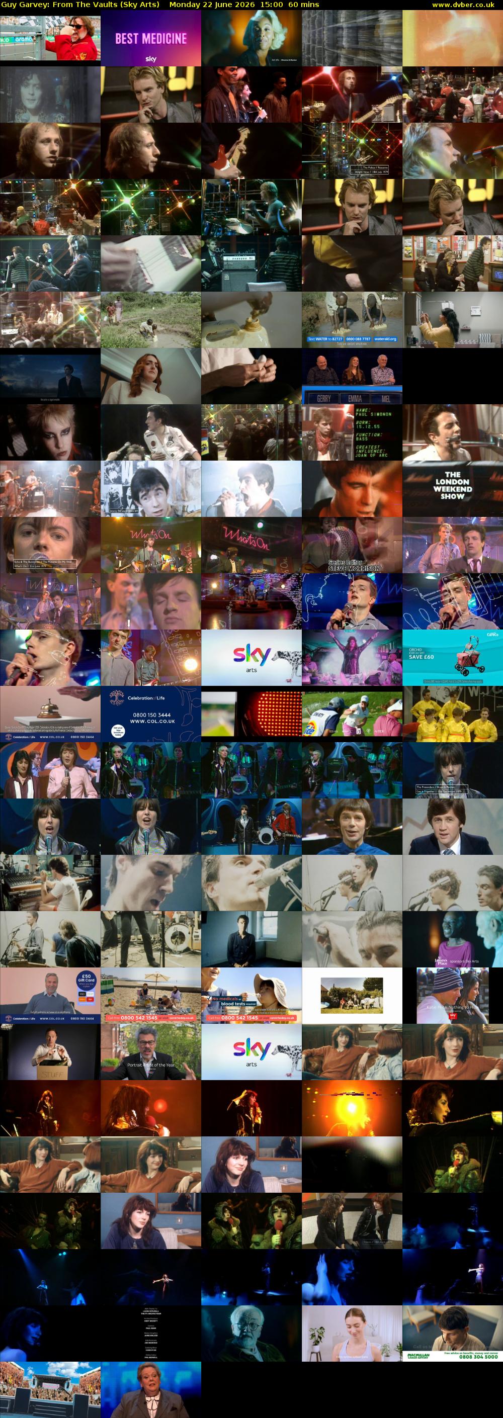 Guy Garvey: From The Vaults (Sky Arts) Monday 22 June 2026 15:00 - 16:00