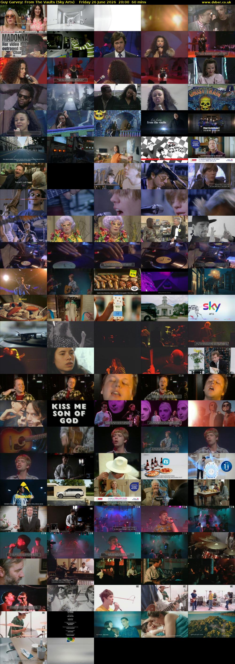 Guy Garvey: From The Vaults (Sky Arts) Friday 26 June 2026 20:00 - 21:00