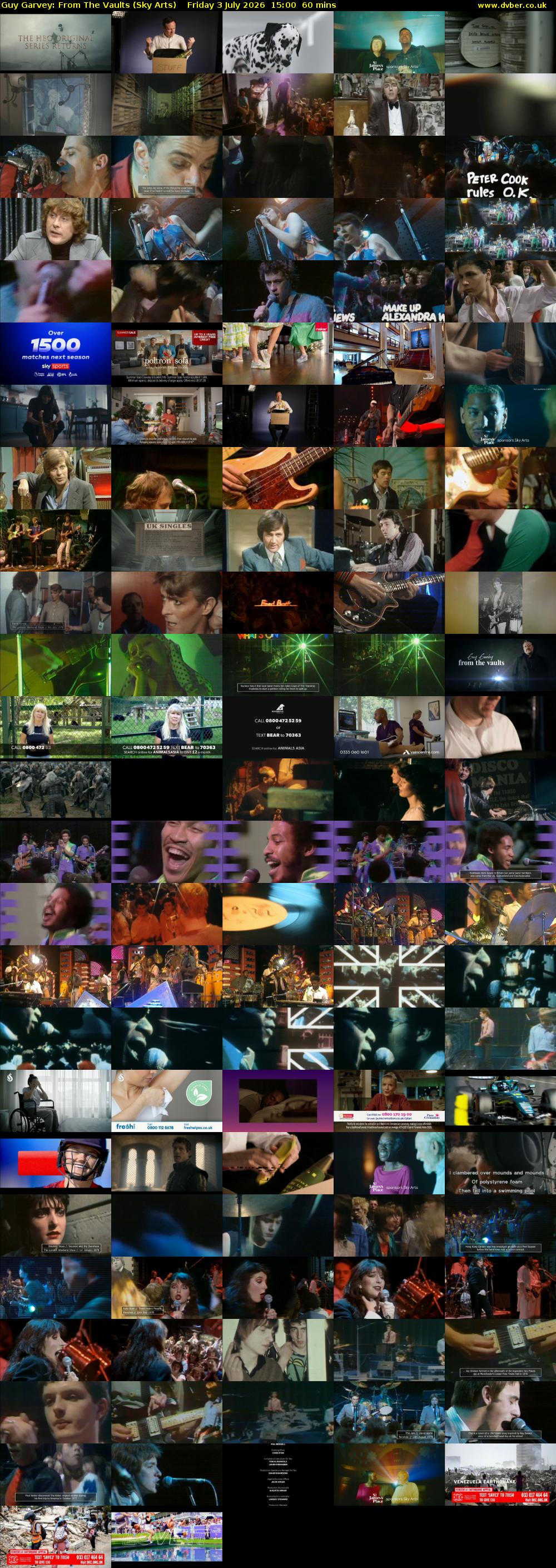Guy Garvey: From The Vaults (Sky Arts) Friday 3 July 2026 15:00 - 16:00
