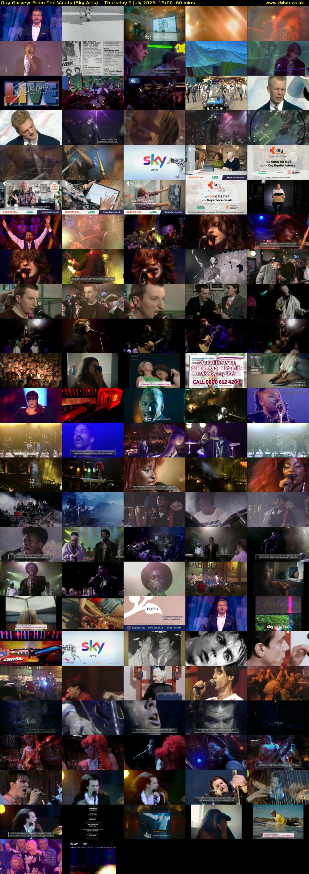 Guy Garvey: From The Vaults (Sky Arts) Thursday 9 July 2026 15:00 - 16:00