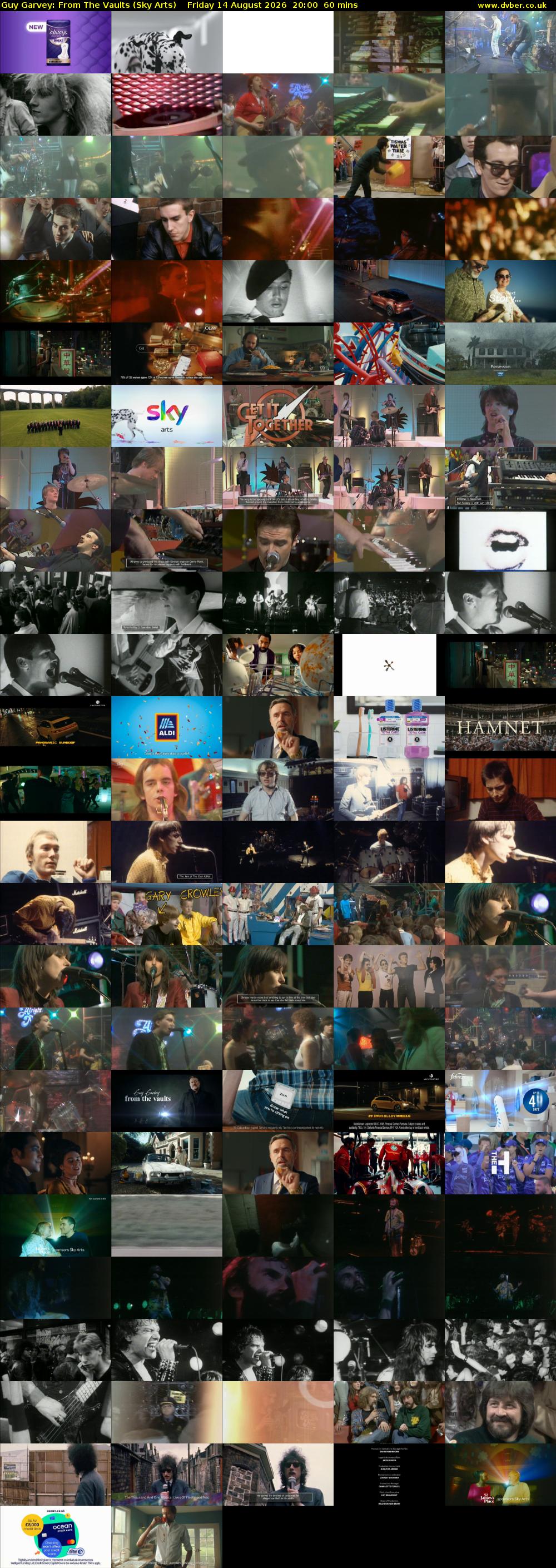 Guy Garvey: From The Vaults (Sky Arts) Friday 14 August 2026 20:00 - 21:00