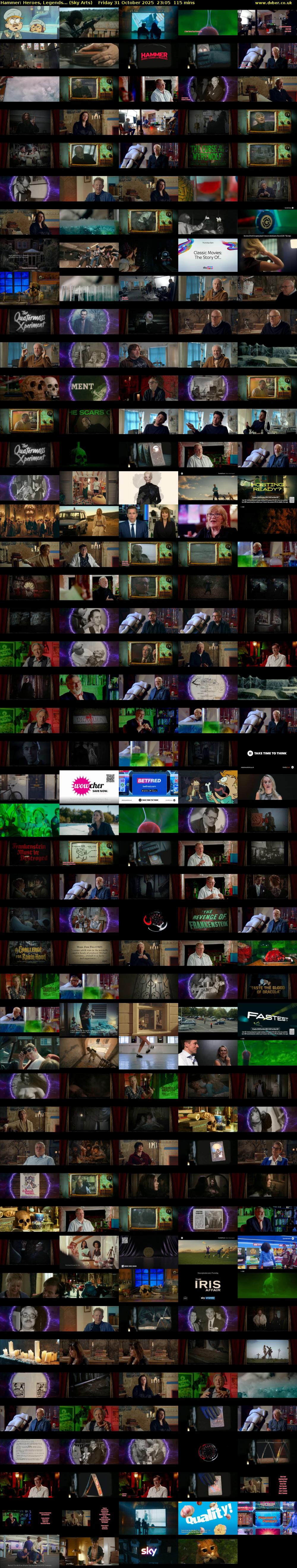 Hammer: Heroes, Legends... (Sky Arts) Friday 31 October 2025 23:05 - 01:00