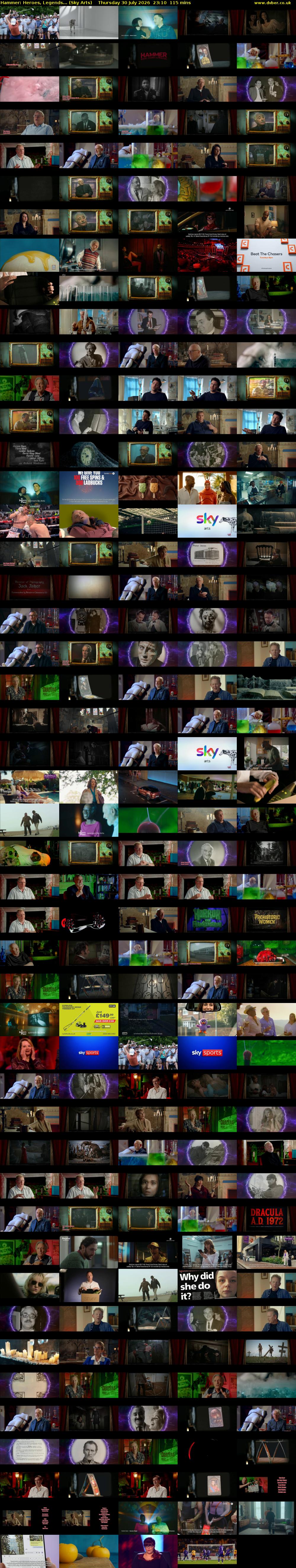 Hammer: Heroes, Legends... (Sky Arts) Thursday 30 July 2026 23:10 - 01:05