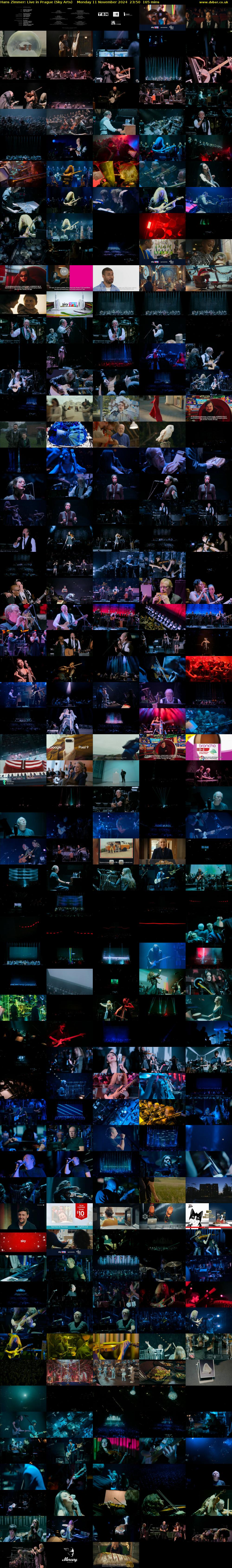 Hans Zimmer: Live in Prague (Sky Arts) Monday 11 November 2024 23:50 - 02:35