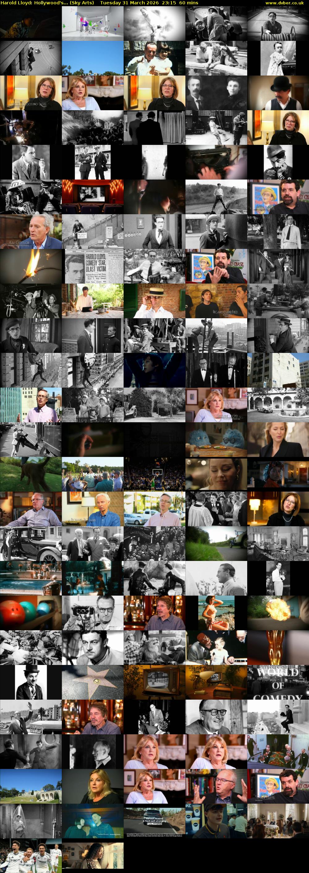 Harold Lloyd: Hollywood's... (Sky Arts) Tuesday 31 March 2026 23:15 - 00:15