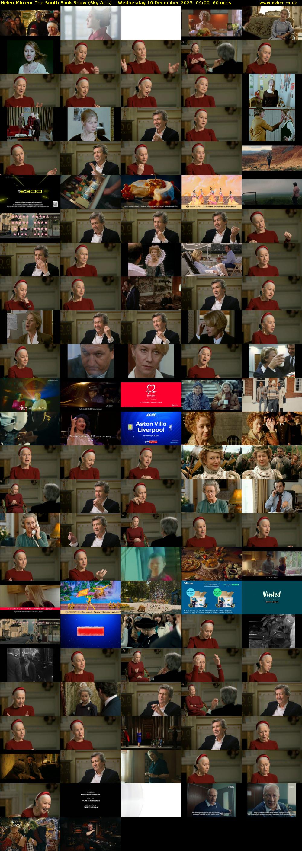 Helen Mirren: The South Bank Show (Sky Arts) Wednesday 10 December 2025 04:00 - 05:00