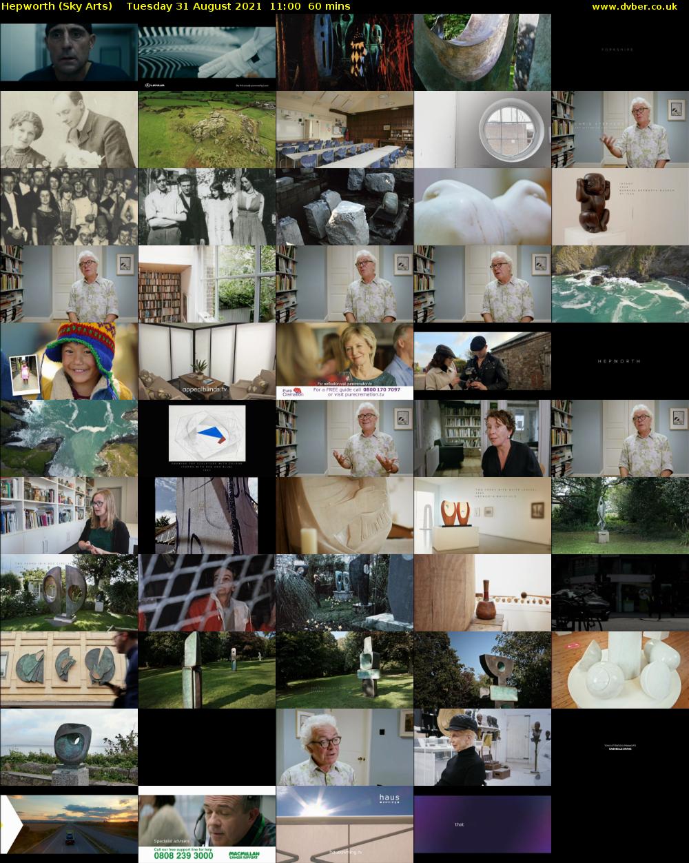 Hepworth (Sky Arts) Tuesday 31 August 2021 12:00 - 13:00