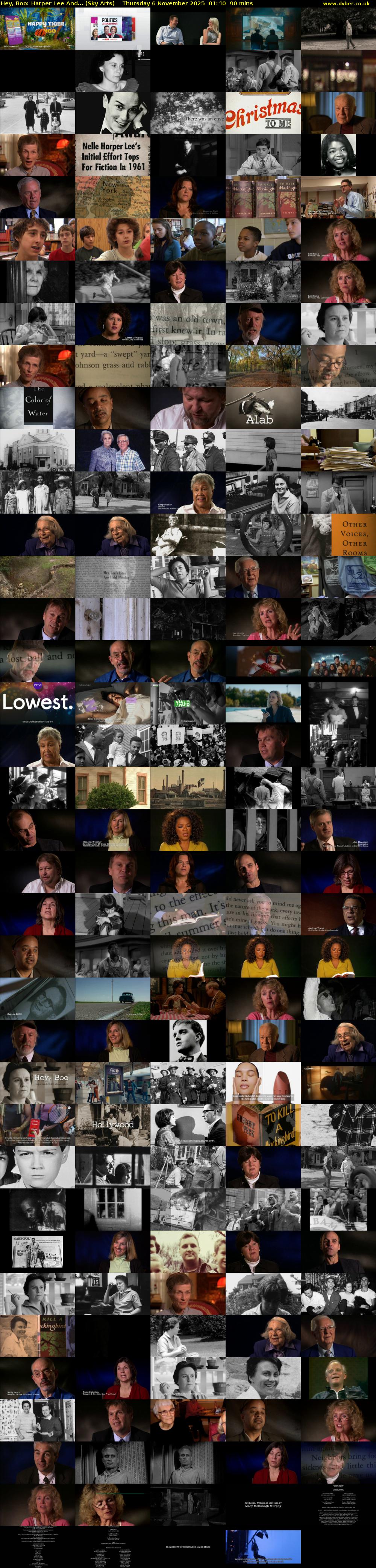 Hey, Boo: Harper Lee And... (Sky Arts) Thursday 6 November 2025 01:40 - 03:10