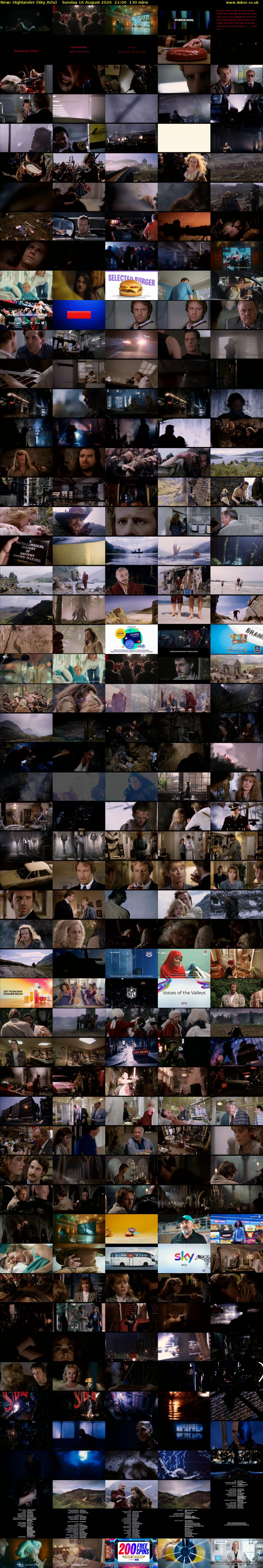 Highlander (Sky Arts) Sunday 16 August 2026 21:00 - 23:10