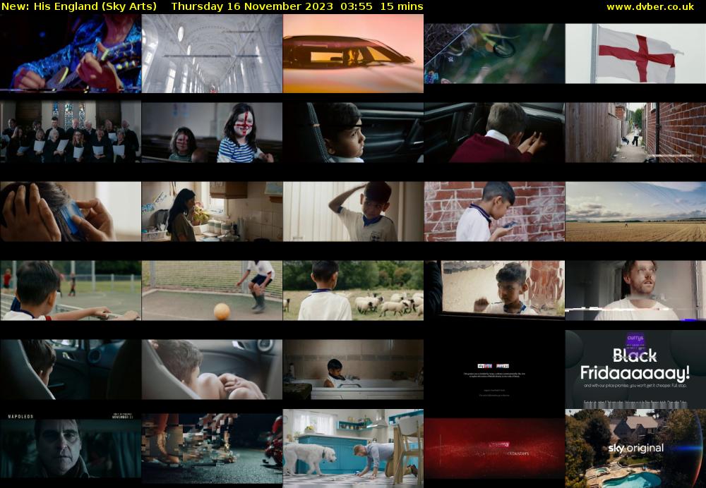 His England (Sky Arts) Thursday 16 November 2023 03:55 - 04:10