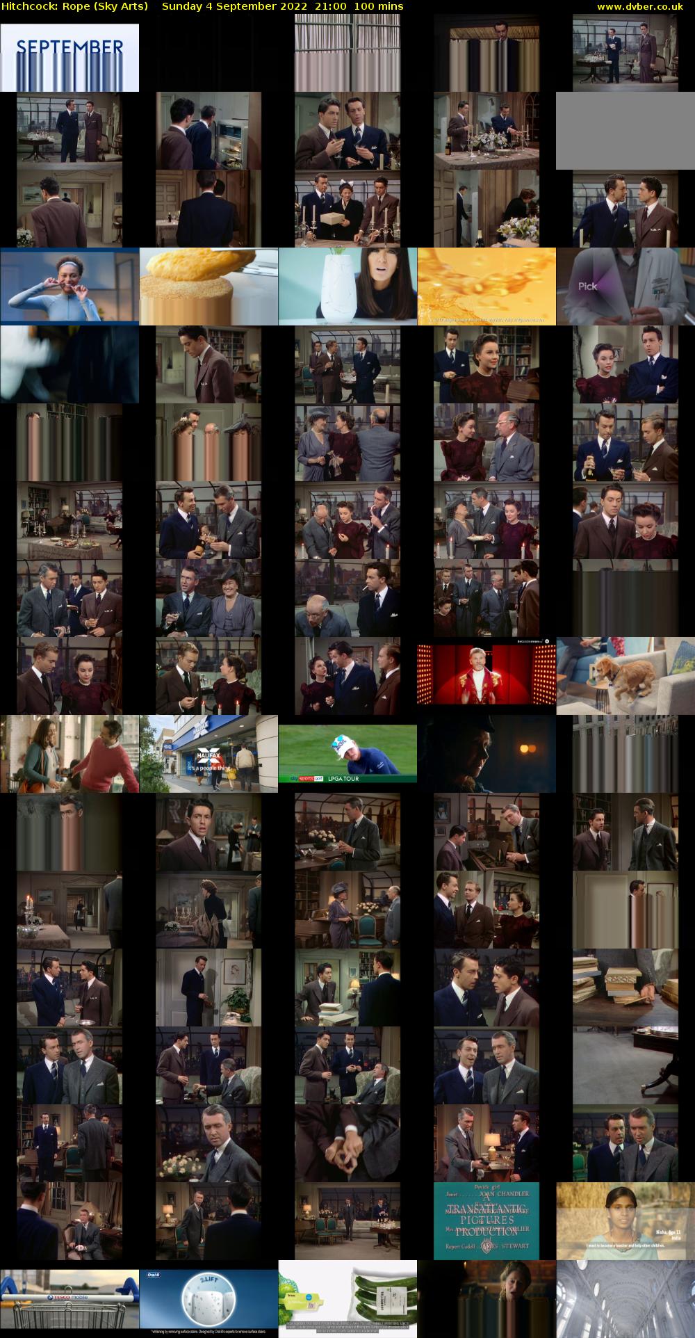 Hitchcock: Rope (Sky Arts) Sunday 4 September 2022 21:00 - 22:40