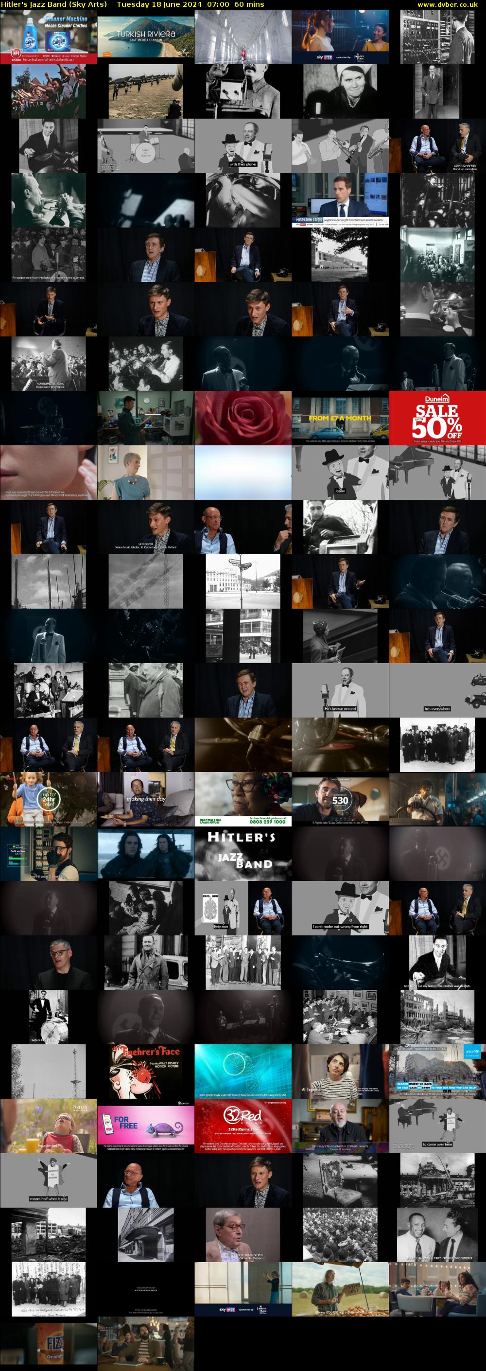 Hitler's Jazz Band (Sky Arts) Tuesday 18 June 2024 07:00 - 08:00