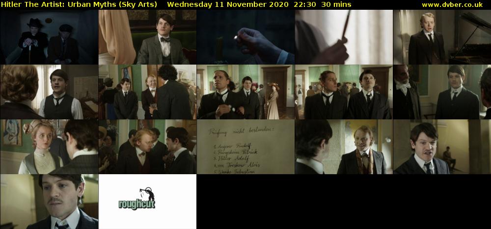 Hitler The Artist: Urban Myths (Sky Arts) Wednesday 11 November 2020 22:30 - 23:00