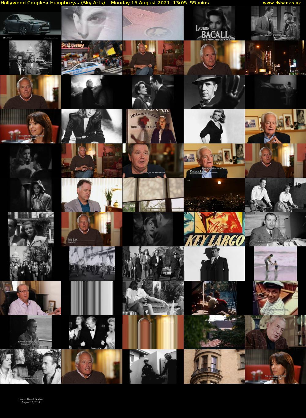 Hollywood Couples: Humphrey... (Sky Arts) Monday 16 August 2021 13:05 - 14:00