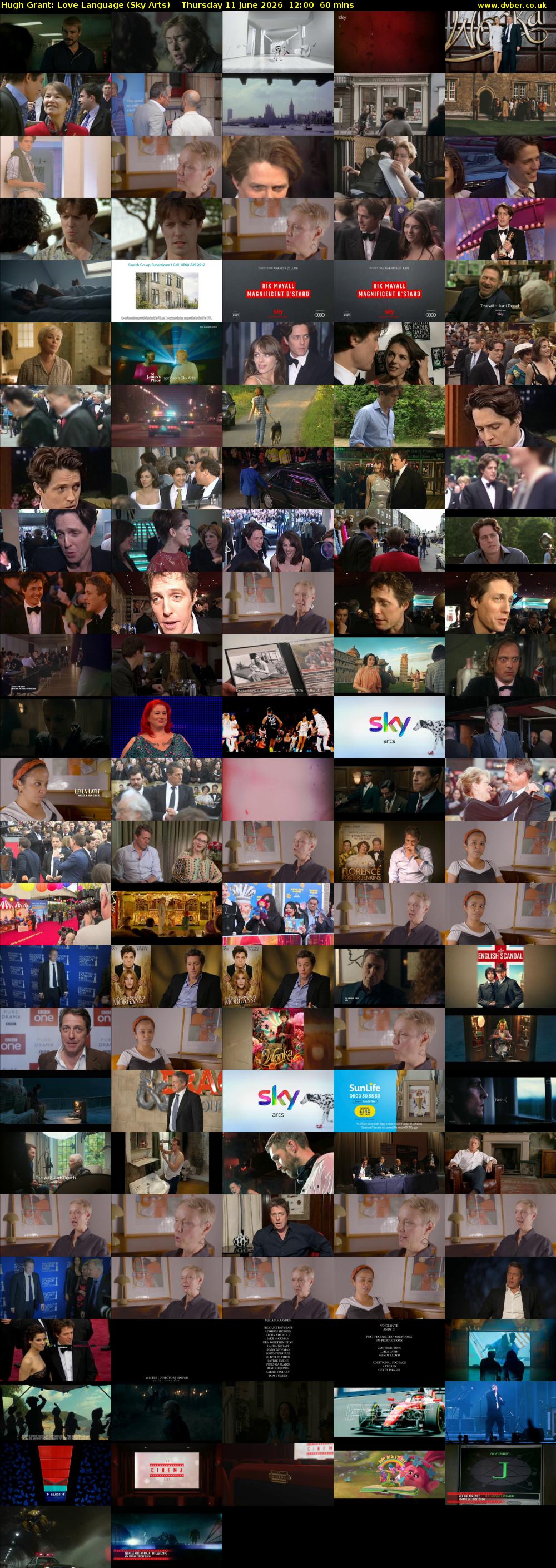 Hugh Grant: Love Language (Sky Arts) Thursday 11 June 2026 12:00 - 13:00