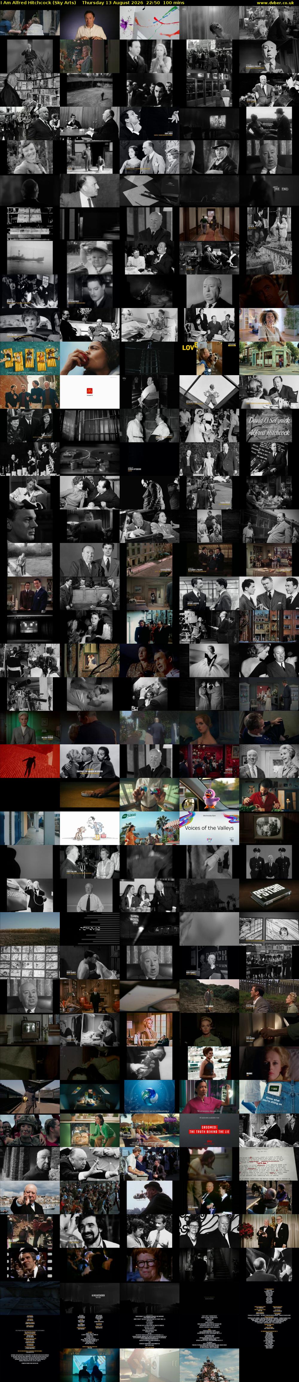 I Am Alfred Hitchcock (Sky Arts) Thursday 13 August 2026 22:50 - 00:30