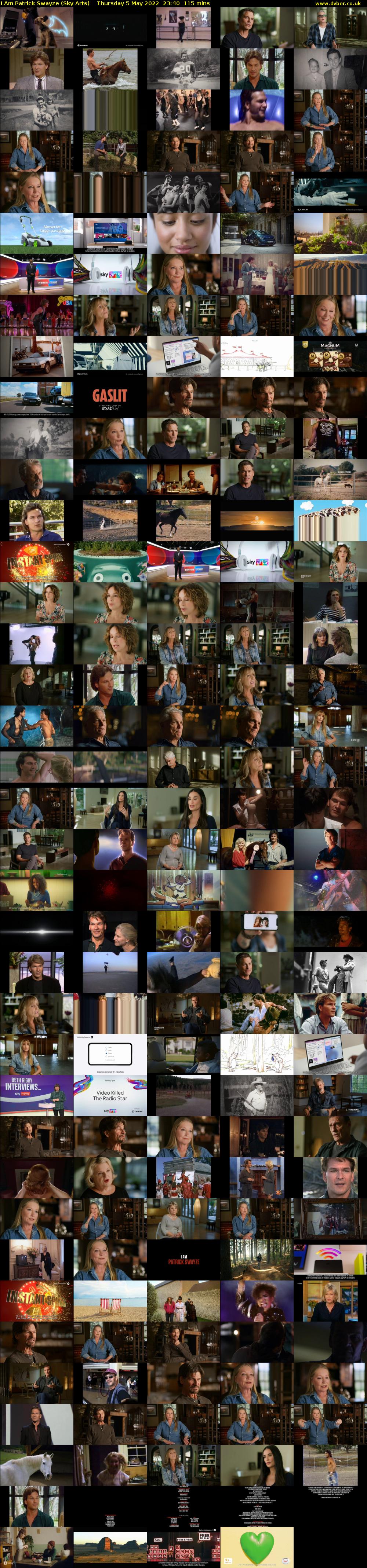 I Am Patrick Swayze (Sky Arts) Thursday 5 May 2022 23:40 - 01:35