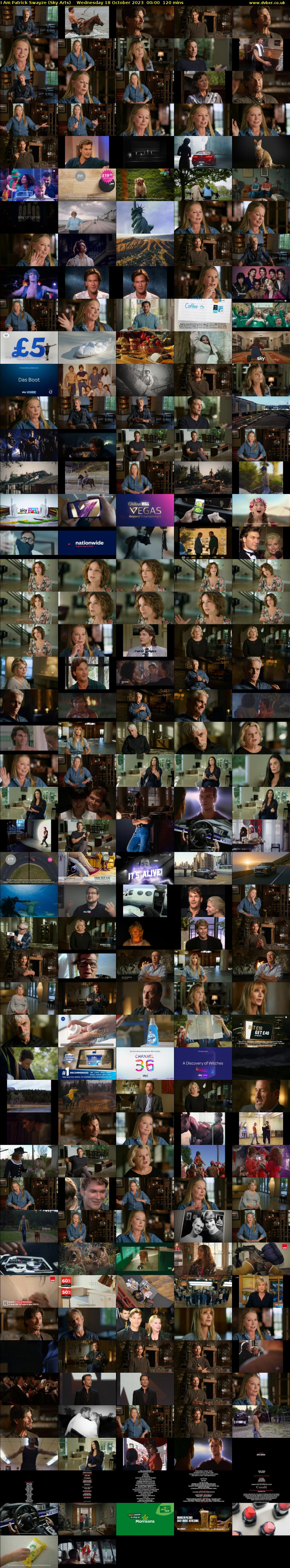 I Am Patrick Swayze (Sky Arts) Wednesday 18 October 2023 00:00 - 02:00