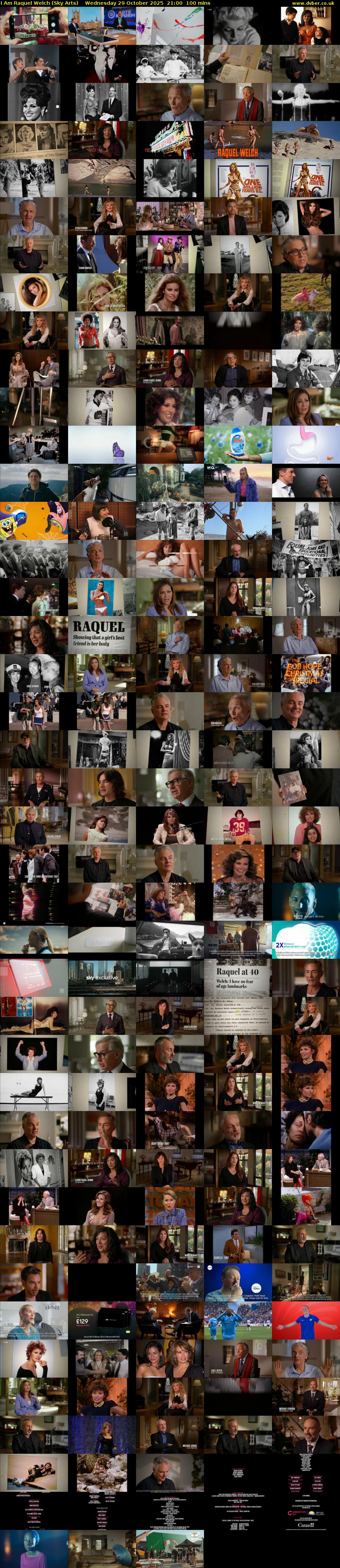 I Am Raquel Welch (Sky Arts) Wednesday 29 October 2025 21:00 - 22:40