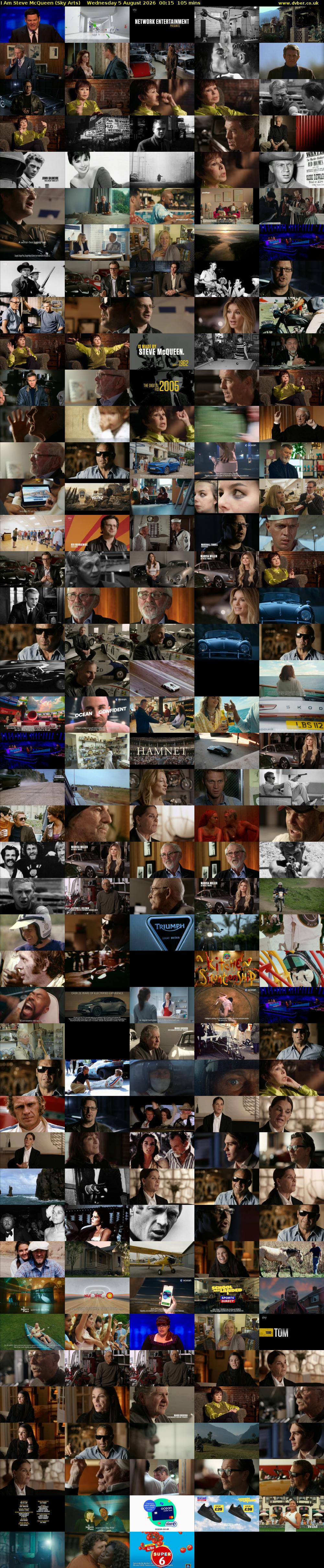 I Am Steve McQueen (Sky Arts) Wednesday 5 August 2026 00:15 - 02:00