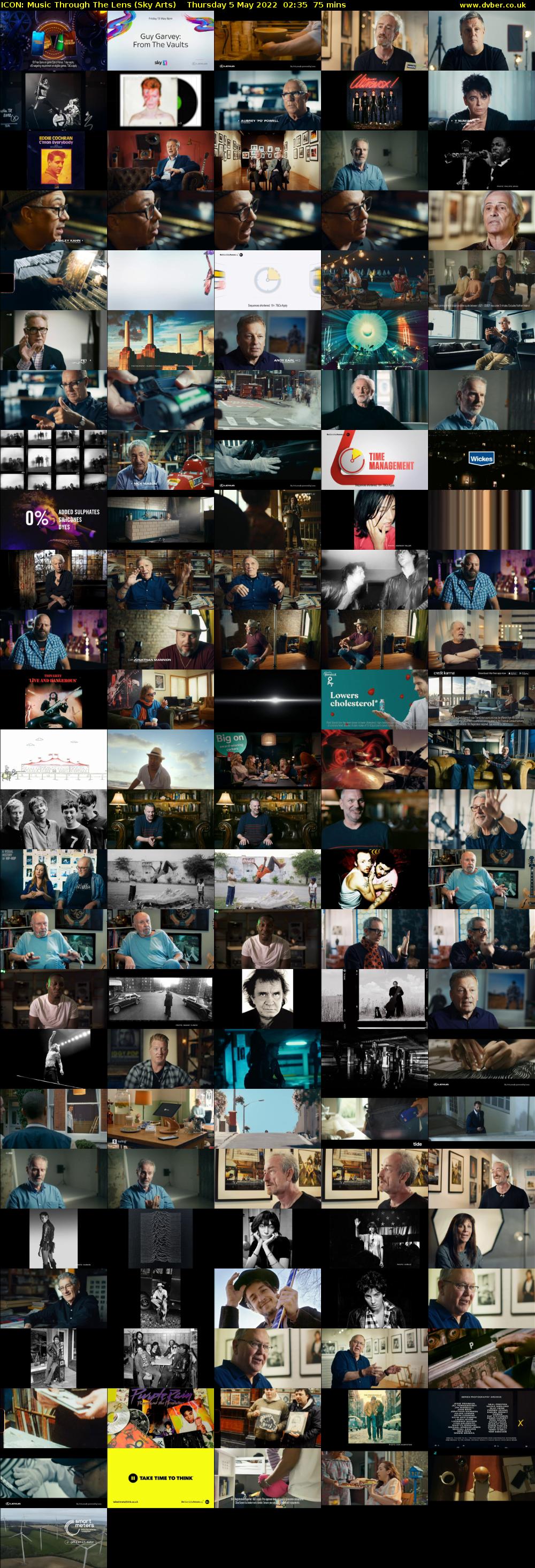 ICON: Music Through The Lens (Sky Arts) Thursday 5 May 2022 02:35 - 03:50