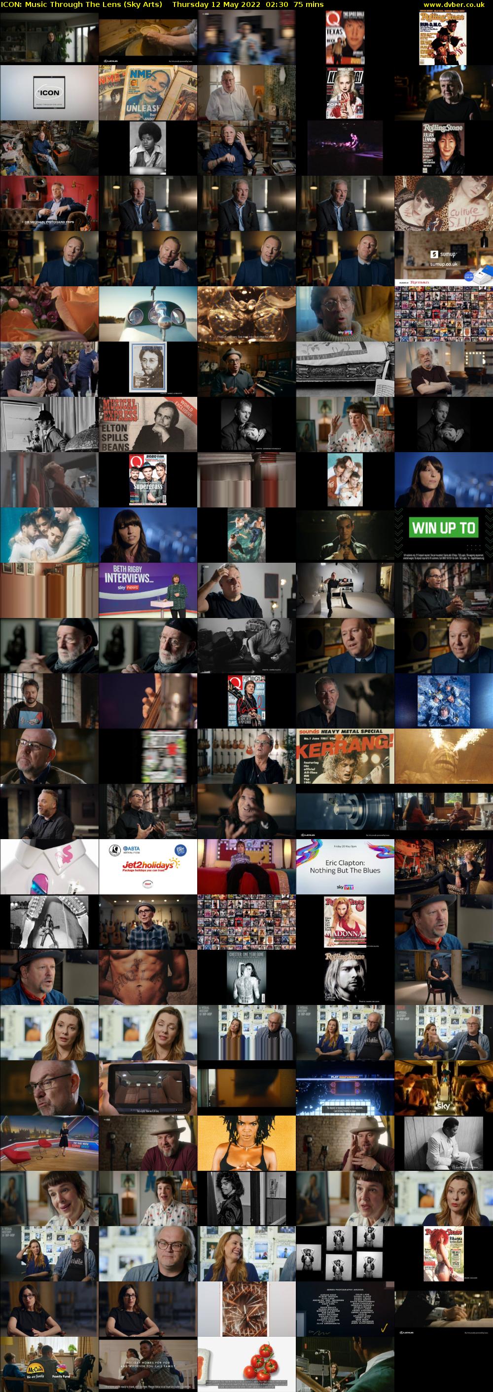 ICON: Music Through The Lens (Sky Arts) Thursday 12 May 2022 02:30 - 03:45