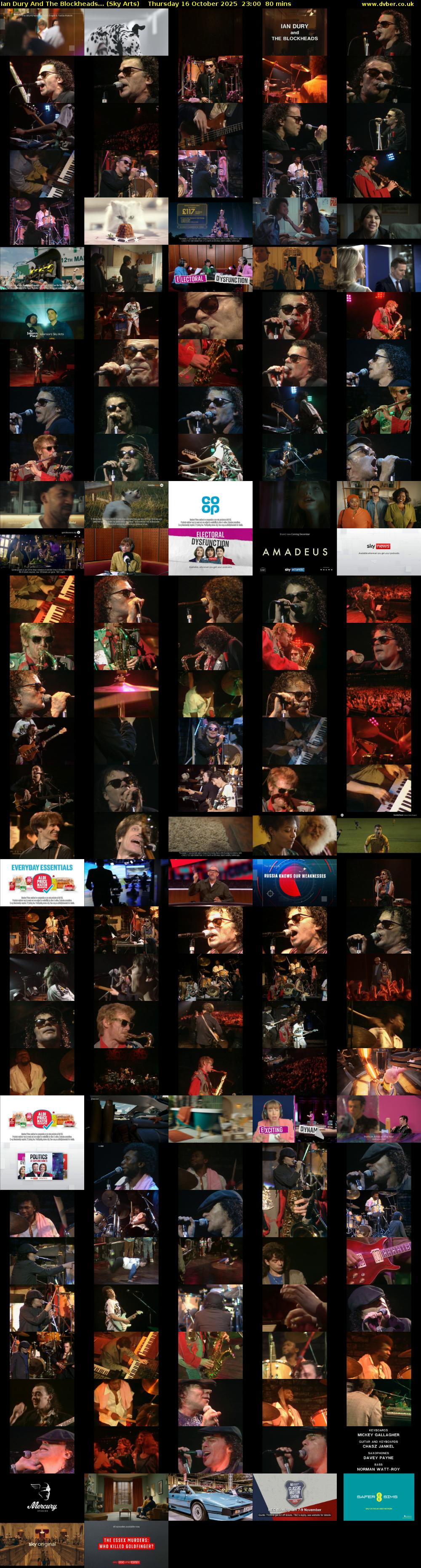 Ian Dury And The Blockheads... (Sky Arts) Thursday 16 October 2025 23:00 - 00:20