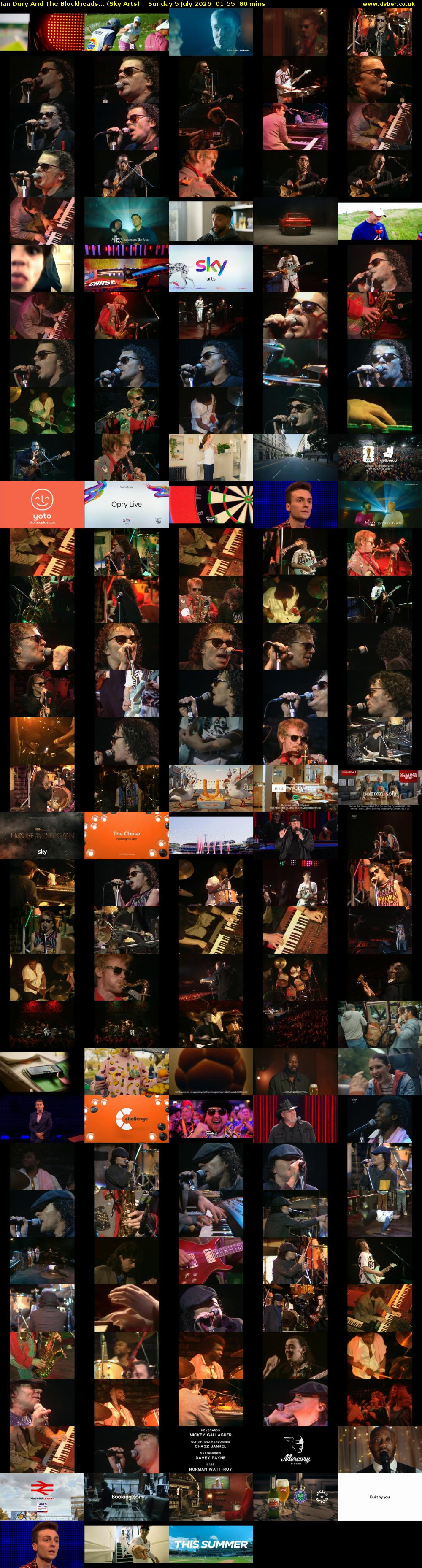 Ian Dury And The Blockheads... (Sky Arts) Sunday 5 July 2026 01:55 - 03:15