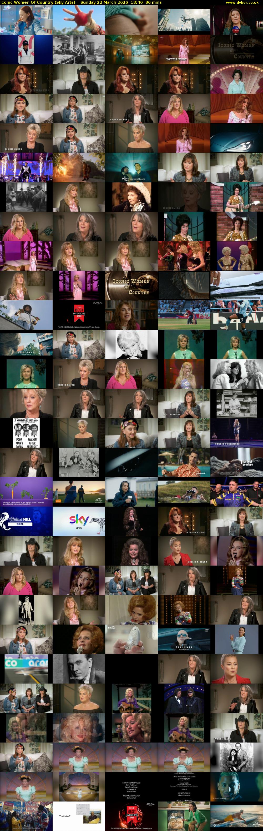 Iconic Women Of Country (Sky Arts) Sunday 22 March 2026 18:40 - 20:00