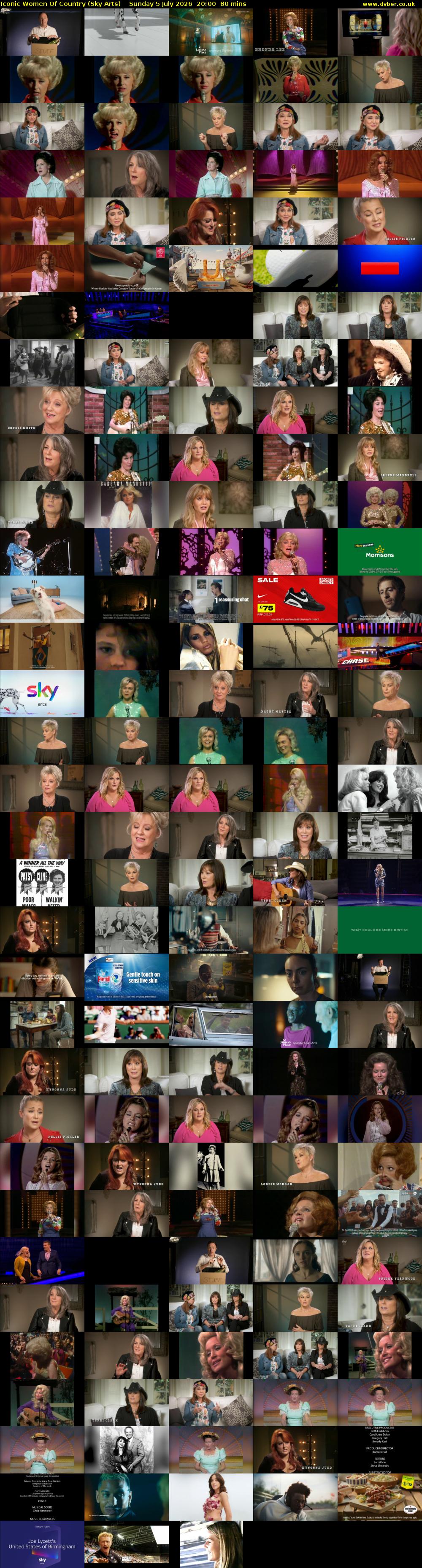Iconic Women Of Country (Sky Arts) Sunday 5 July 2026 20:00 - 21:20