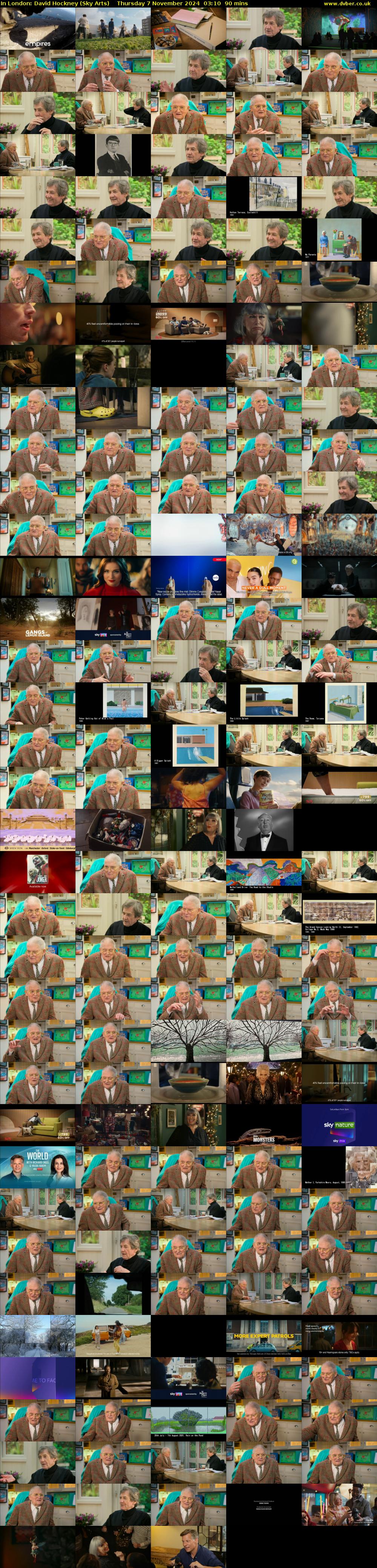 In London: David Hockney (Sky Arts) Thursday 7 November 2024 03:10 - 04:40