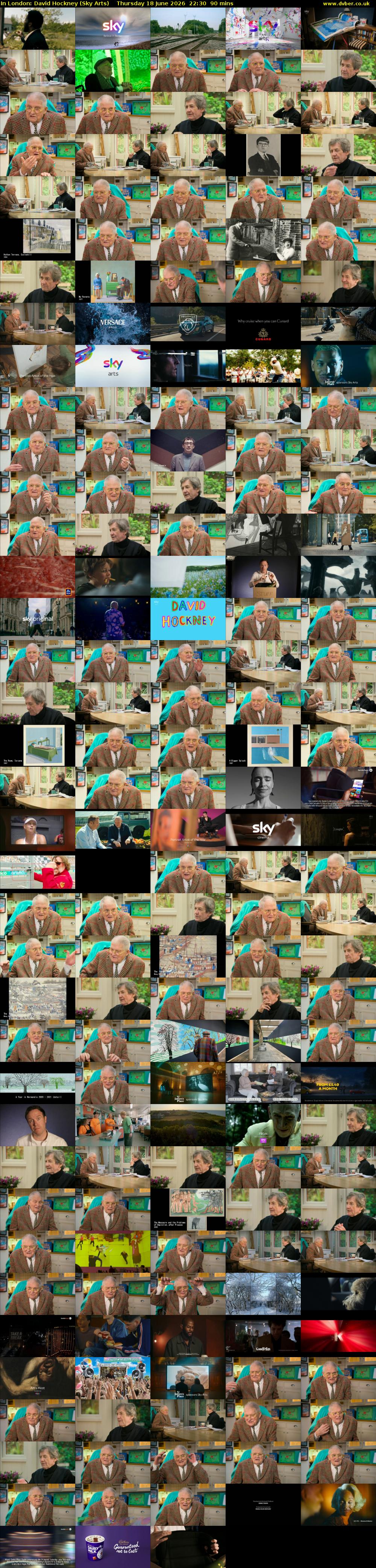 In London: David Hockney (Sky Arts) Thursday 18 June 2026 22:30 - 00:00