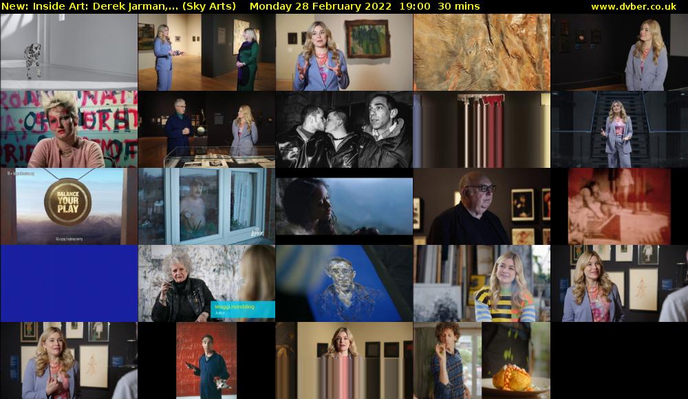 Inside Art: Derek Jarman,... (Sky Arts) Monday 28 February 2022 19:00 - 19:30