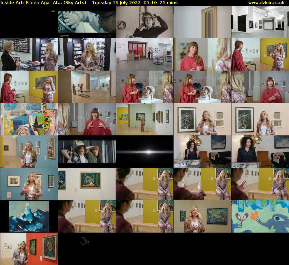 Inside Art: Eileen Agar At... (Sky Arts) Tuesday 19 July 2022 05:10 - 05:35