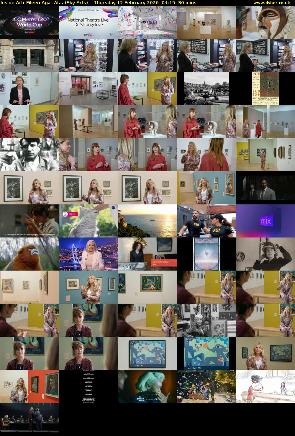 Inside Art: Eileen Agar At... (Sky Arts) Thursday 12 February 2026 04:15 - 04:45