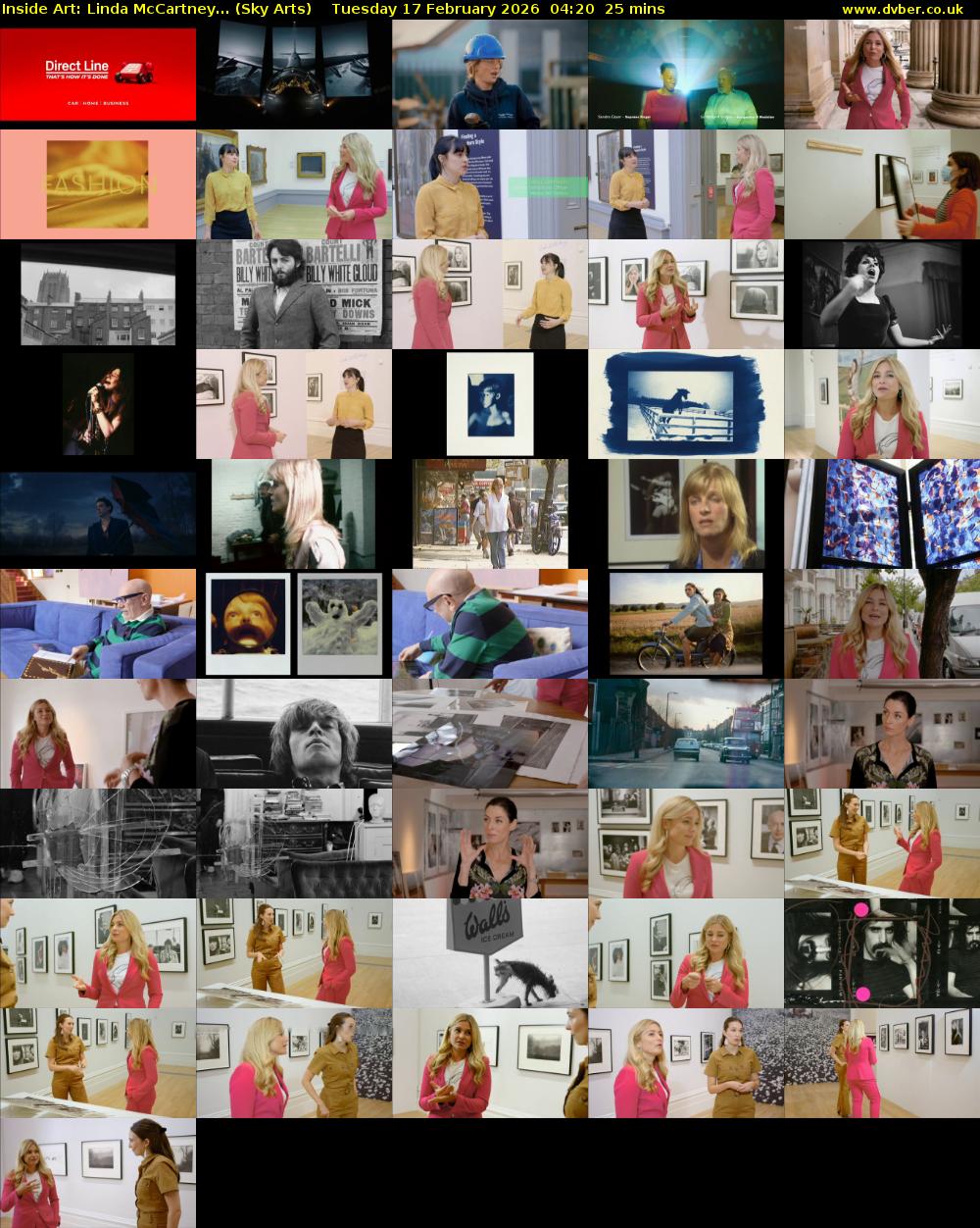 Inside Art: Linda McCartney... (Sky Arts) Tuesday 17 February 2026 04:20 - 04:45