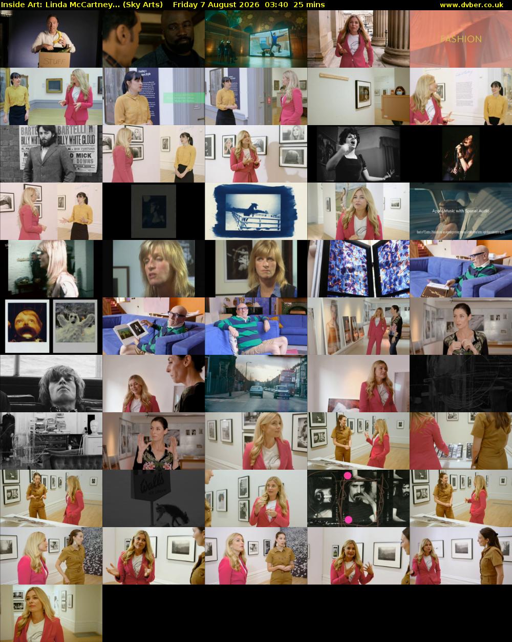 Inside Art: Linda McCartney... (Sky Arts) Friday 7 August 2026 03:40 - 04:05