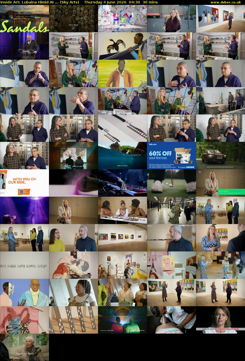 Inside Art: Lubaina Himid At ... (Sky Arts) Thursday 4 June 2026 04:30 - 05:00