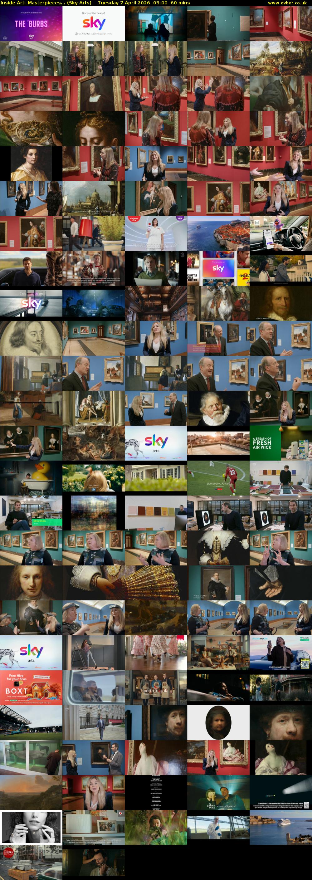 Inside Art: Masterpieces... (Sky Arts) Tuesday 7 April 2026 05:00 - 06:00