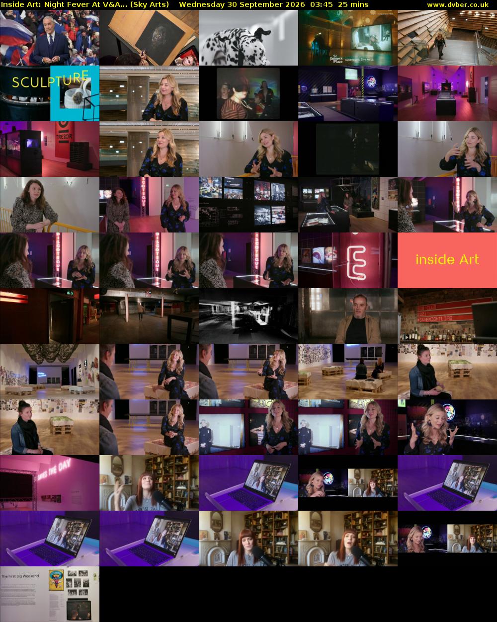 Inside Art: Night Fever At V&A... (Sky Arts) Wednesday 30 September 2026 03:45 - 04:10